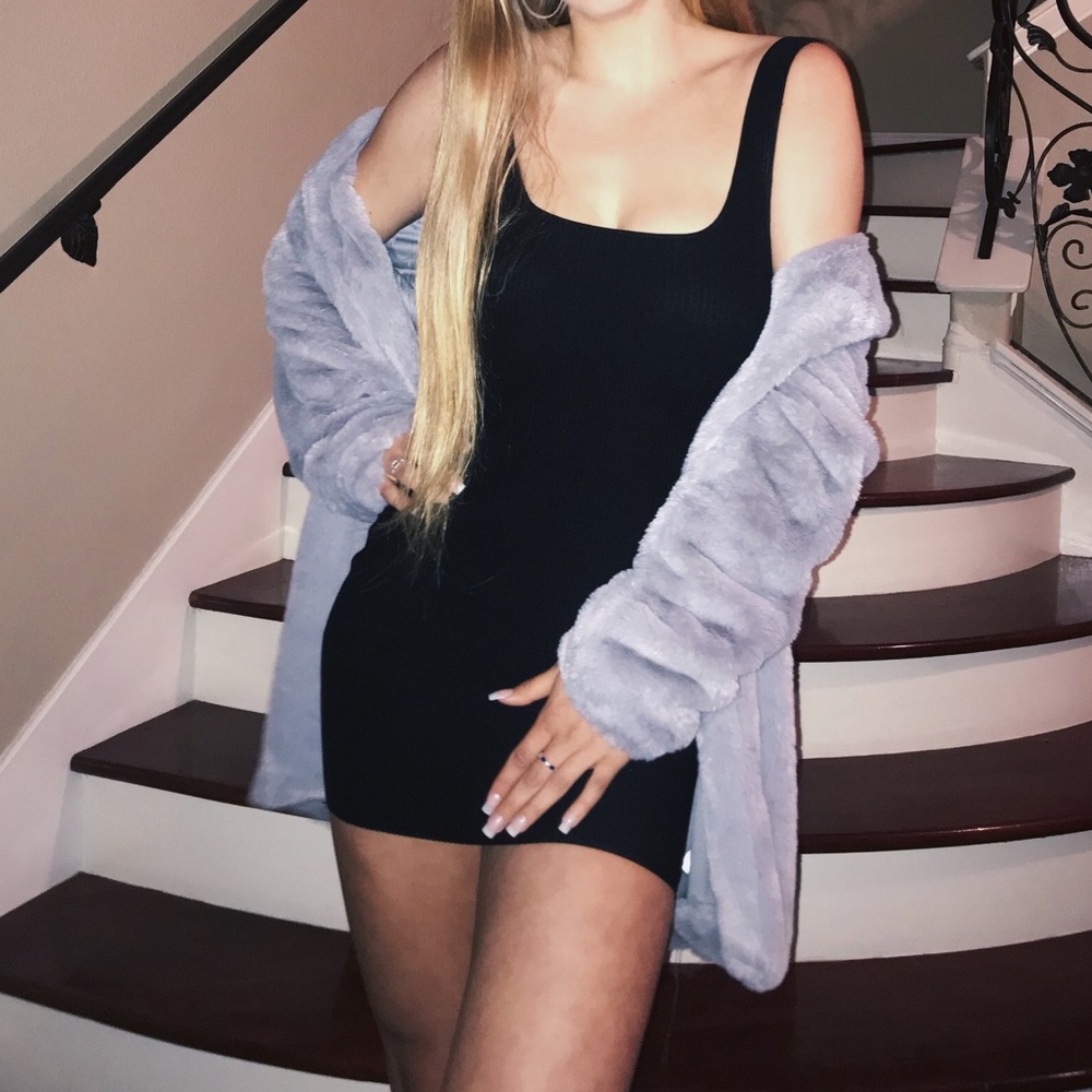 Soft Grey Fur Jacket